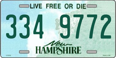 NH license plate 3349772