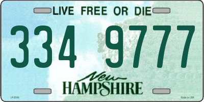 NH license plate 3349777