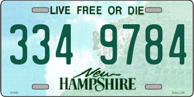 NH license plate 3349784
