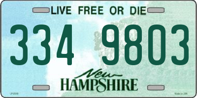 NH license plate 3349803