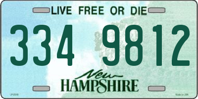 NH license plate 3349812