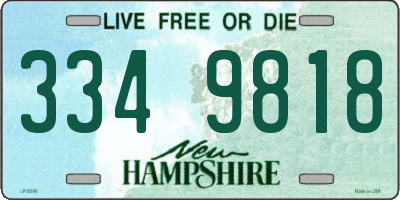 NH license plate 3349818