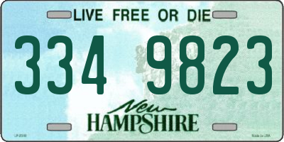 NH license plate 3349823