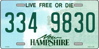 NH license plate 3349830