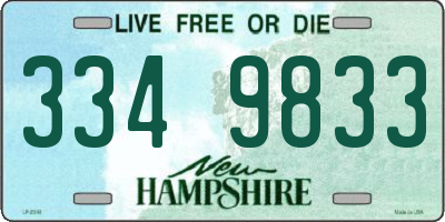 NH license plate 3349833