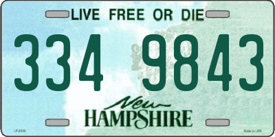 NH license plate 3349843