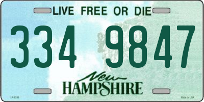 NH license plate 3349847