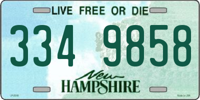 NH license plate 3349858