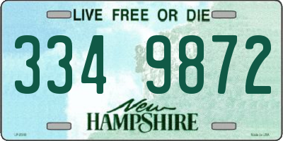 NH license plate 3349872