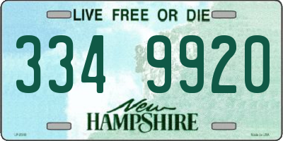NH license plate 3349920