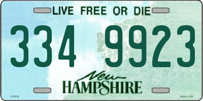 NH license plate 3349923