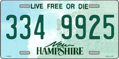 NH license plate 3349925