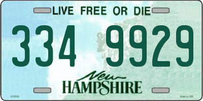 NH license plate 3349929