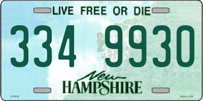 NH license plate 3349930