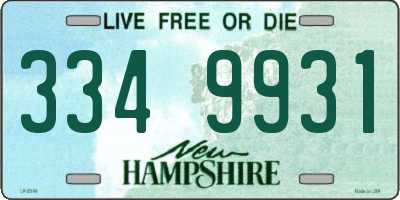 NH license plate 3349931