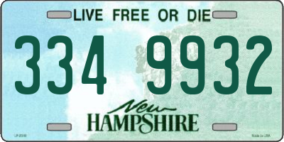 NH license plate 3349932