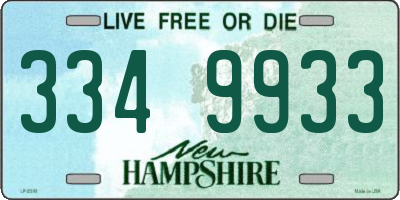 NH license plate 3349933