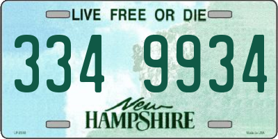 NH license plate 3349934