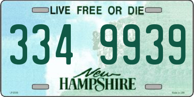 NH license plate 3349939