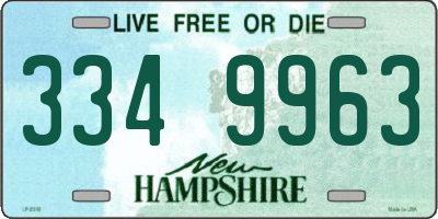 NH license plate 3349963