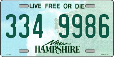 NH license plate 3349986