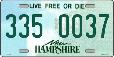 NH license plate 3350037