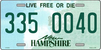 NH license plate 3350040