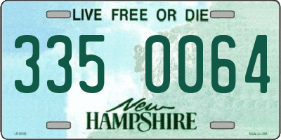 NH license plate 3350064