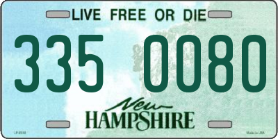 NH license plate 3350080