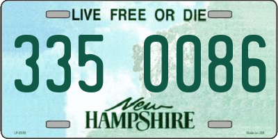 NH license plate 3350086