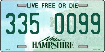 NH license plate 3350099