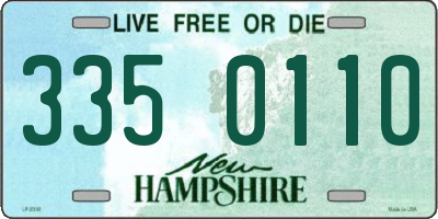NH license plate 3350110