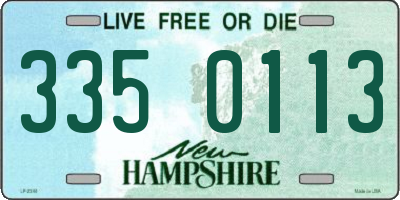 NH license plate 3350113