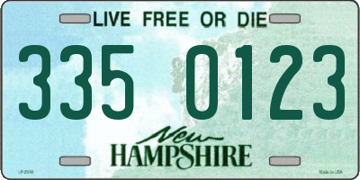 NH license plate 3350123
