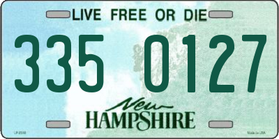 NH license plate 3350127