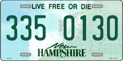 NH license plate 3350130