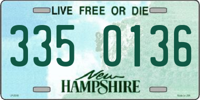 NH license plate 3350136