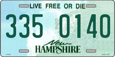 NH license plate 3350140