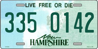 NH license plate 3350142