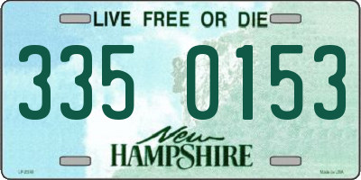 NH license plate 3350153