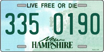 NH license plate 3350190