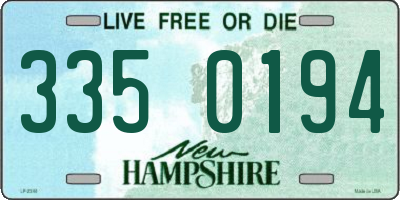 NH license plate 3350194