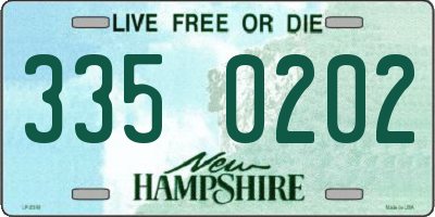 NH license plate 3350202