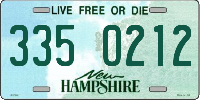 NH license plate 3350212