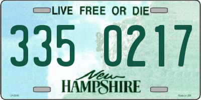 NH license plate 3350217