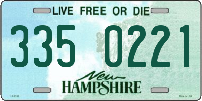 NH license plate 3350221