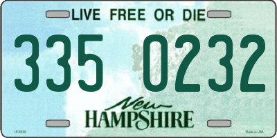 NH license plate 3350232