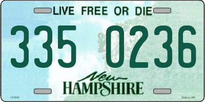 NH license plate 3350236