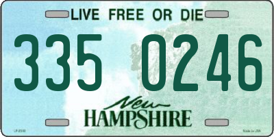 NH license plate 3350246
