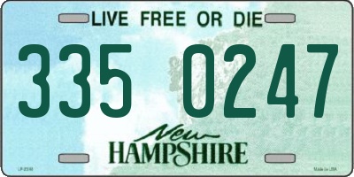 NH license plate 3350247